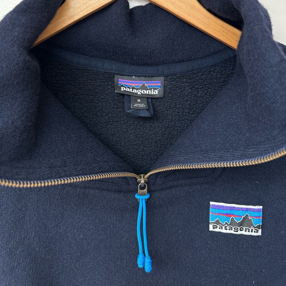 Patagonia Wool 3/4 Zip Navy Sweater / Women’s Medium - Picture 4 of 15